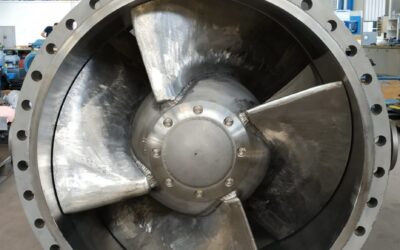 Axial propeller pumps for salt industry
